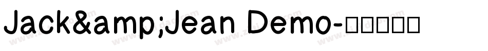 Jack&Jean Demo字体转换